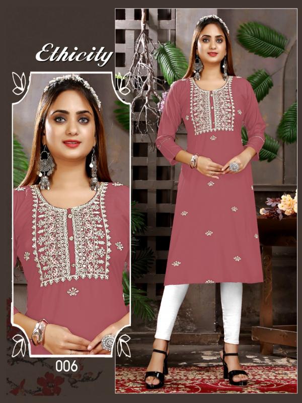 Trendy Ethnicity rayon designer Fancy Wear Designer Kurti Collection